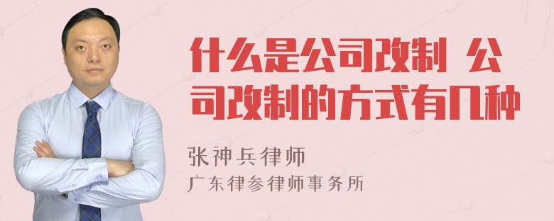 什么是公司改制 公司改制的方式有几种