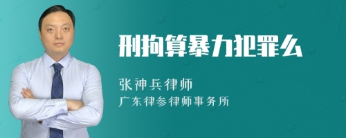 刑拘算暴力犯罪么