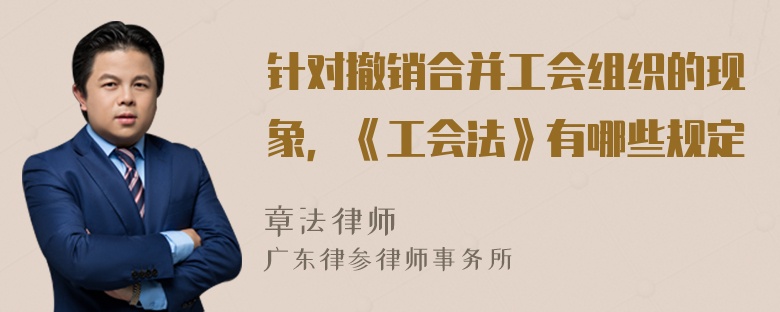 针对撤销合并工会组织的现象，《工会法》有哪些规定