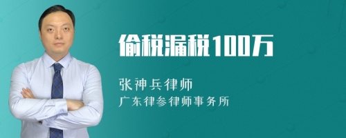 偷税漏税100万