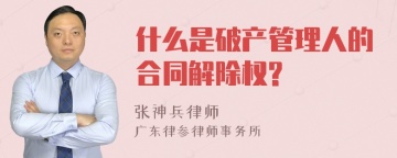 什么是破产管理人的合同解除权?