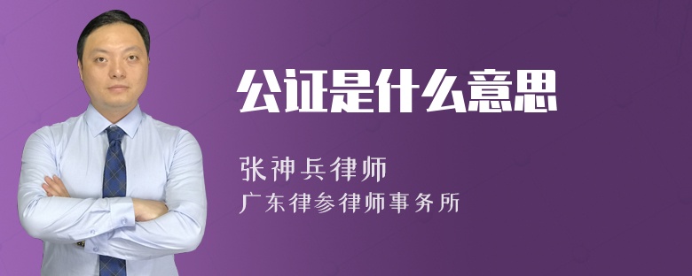 公证是什么意思