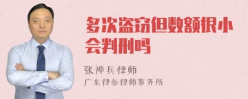 多次盗窃但数额很小会判刑吗