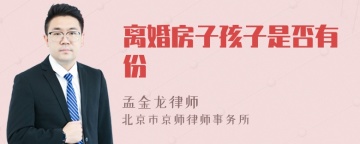 离婚房子孩子是否有份