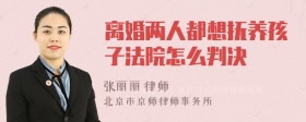 离婚两人都想抚养孩子法院怎么判决