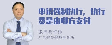 申请强制执行，执行费是由哪方支付