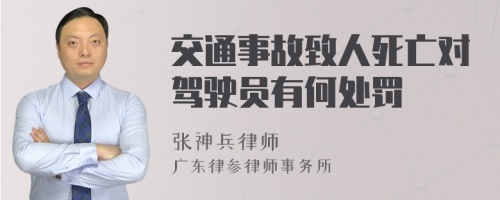 交通事故致人死亡对驾驶员有何处罚