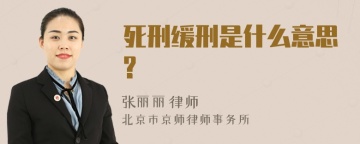 死刑缓刑是什么意思?