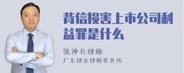 背信损害上市公司利益罪是什么