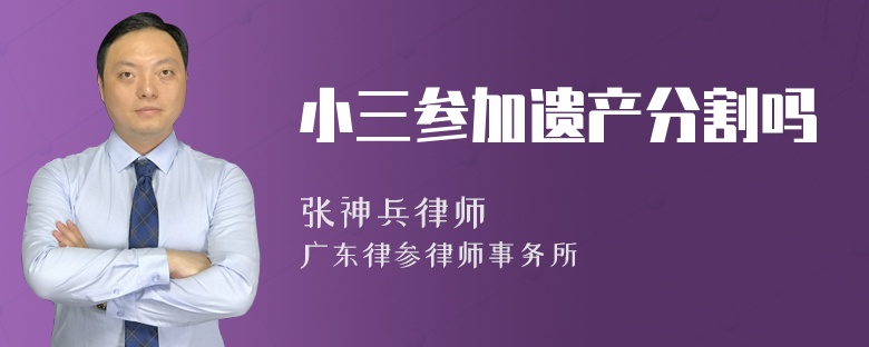 小三参加遗产分割吗