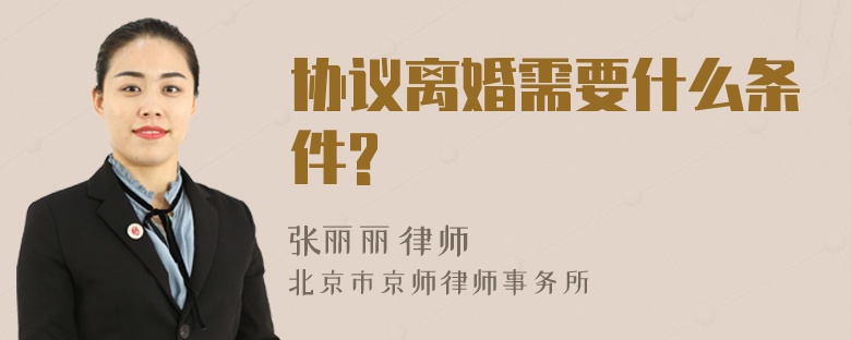 协议离婚需要什么条件?