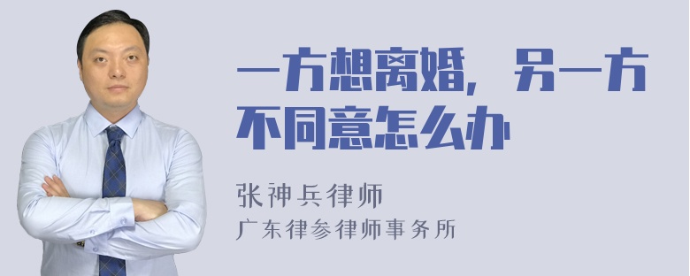 一方想离婚，另一方不同意怎么办