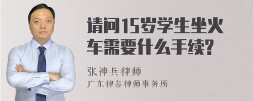 请问15岁学生坐火车需要什么手续?