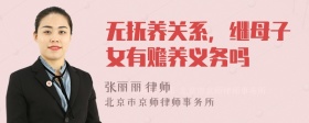 无抚养关系，继母子女有赡养义务吗