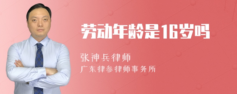 劳动年龄是16岁吗