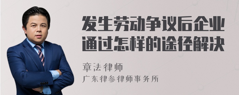 发生劳动争议后企业通过怎样的途径解决