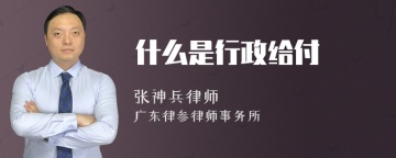 什么是行政给付