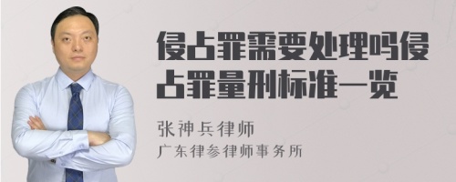 侵占罪需要处理吗侵占罪量刑标准一览