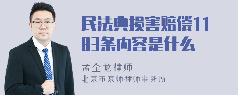 民法典损害赔偿1183条内容是什么