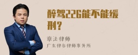 醉驾226能不能缓刑？