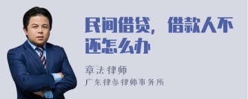 民间借贷，借款人不还怎么办