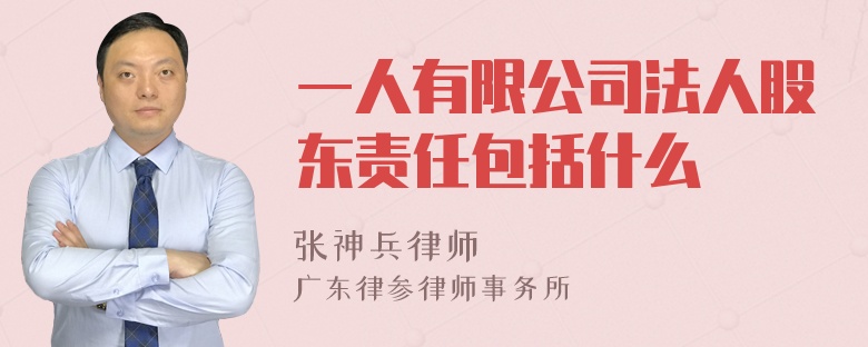 一人有限公司法人股东责任包括什么