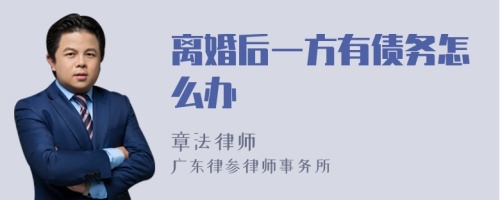 离婚后一方有债务怎么办