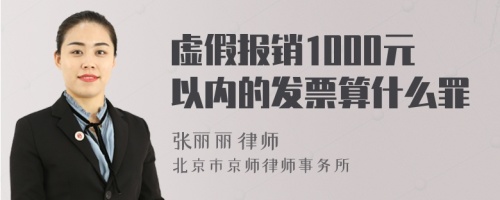 虚假报销1000元以内的发票算什么罪