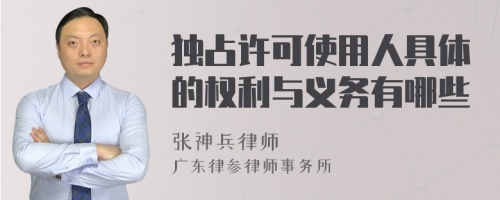 独占许可使用人具体的权利与义务有哪些