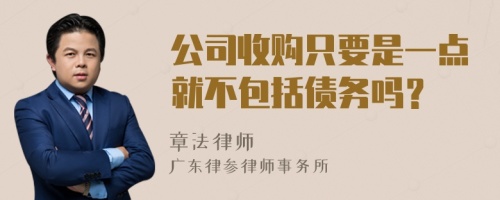 公司收购只要是一点就不包括债务吗？