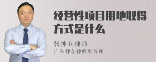 经营性项目用地取得方式是什么