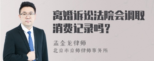 离婚诉讼法院会调取消费记录吗？