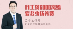 月工资6000离婚要多少抚养费