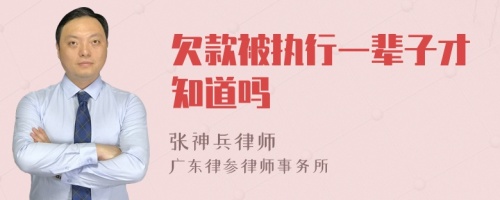 欠款被执行一辈子才知道吗