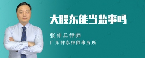 大股东能当监事吗