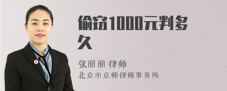 偷窃1000元判多久