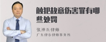 触犯故意伤害罪有哪些处罚