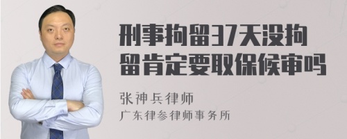 刑事拘留37天没拘留肯定要取保候审吗