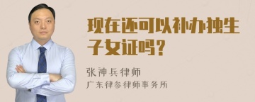 现在还可以补办独生子女证吗？