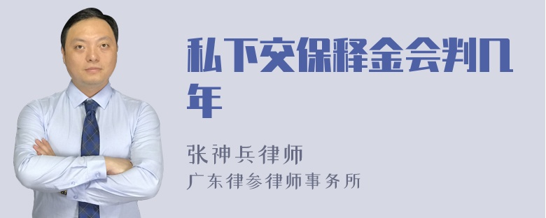 私下交保释金会判几年