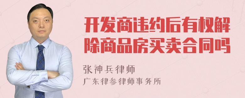 开发商违约后有权解除商品房买卖合同吗