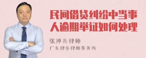 民间借贷纠纷中当事人逾期举证如何处理