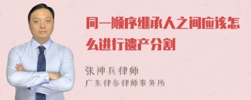 同一顺序继承人之间应该怎么进行遗产分割