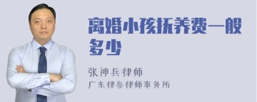 离婚小孩抚养费一般多少