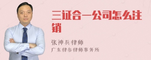 三证合一公司怎么注销