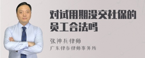 对试用期没交社保的员工合法吗