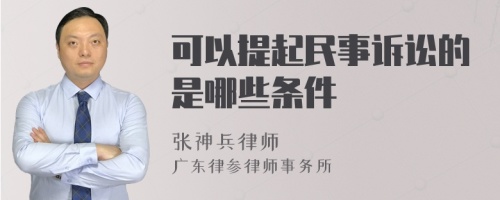 可以提起民事诉讼的是哪些条件