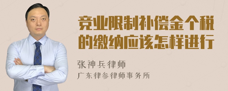 竞业限制补偿金个税的缴纳应该怎样进行