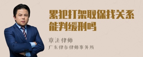 累犯打架取保找关系能判缓刑吗