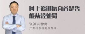 网上追逃后自首是否能从轻处罚